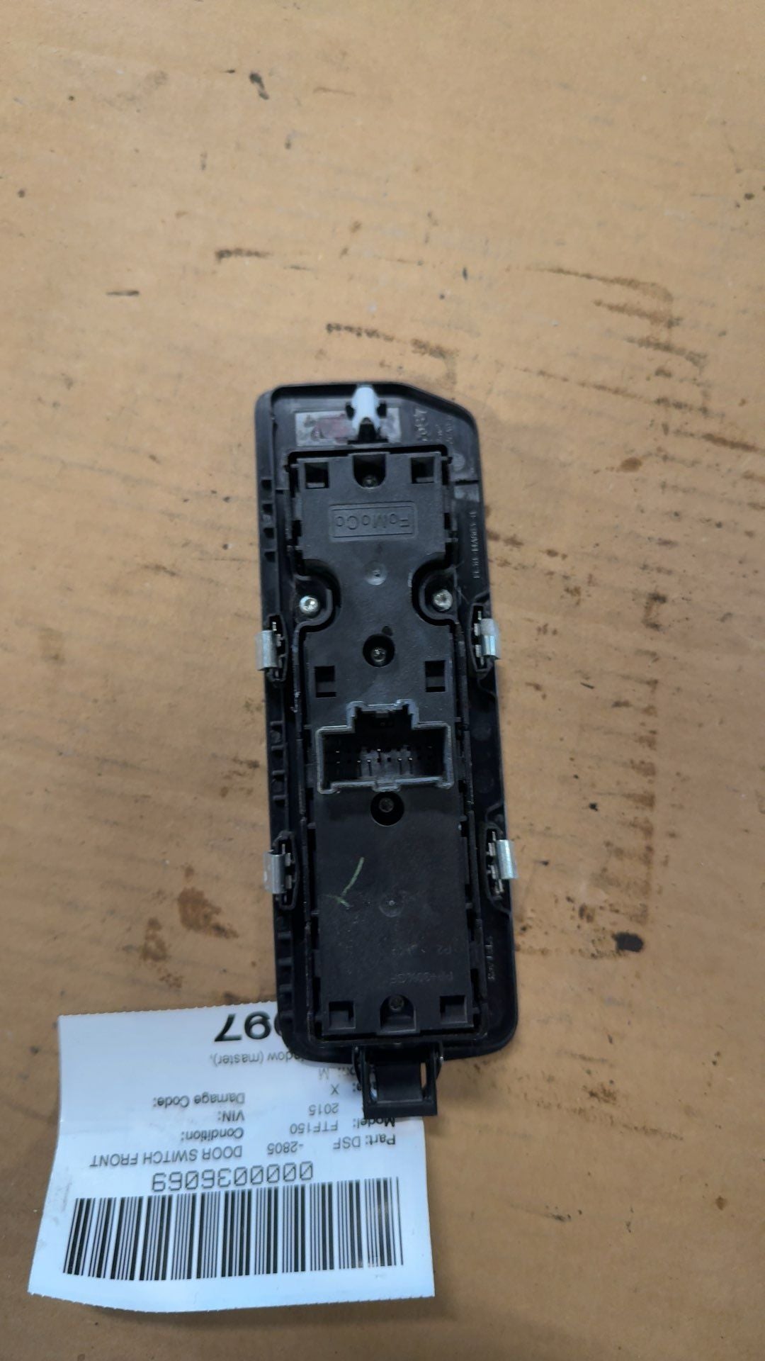 Window Master Switch from a 2015 Ford F-150, left side, photo 3