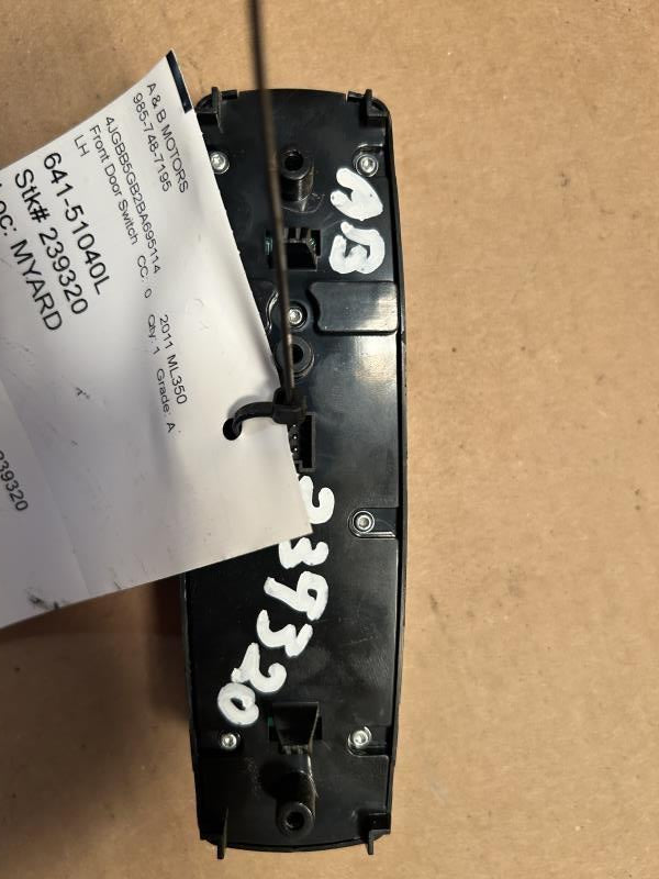 Window Master Switch from a 2011 Mercedes-Benz ML-Class, left side, photo 3