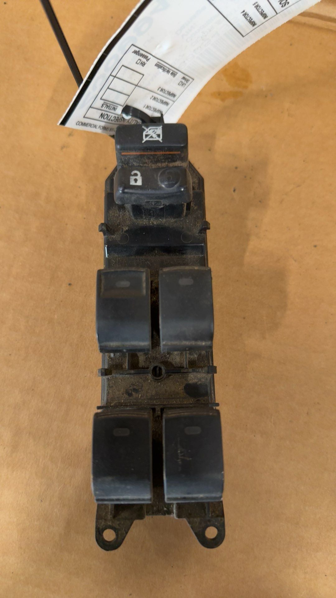 Window Master Switch from a 2011 Toyota Camry, left side, photo 1