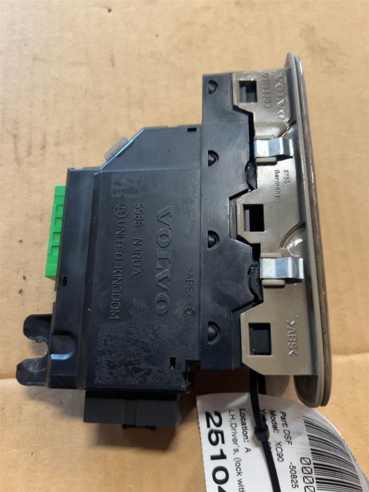 Window Master Switch from a 2008 Volvo XC90, left side, photo 1