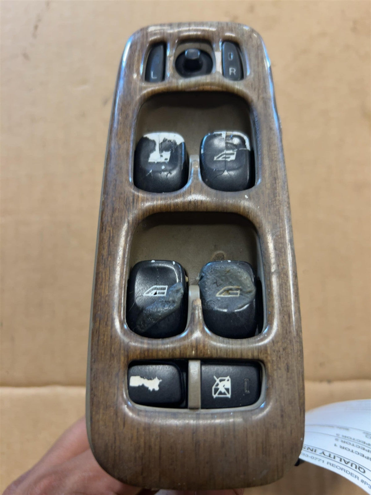 Window Master Switch from a 2008 Volvo XC90, left side, photo 2
