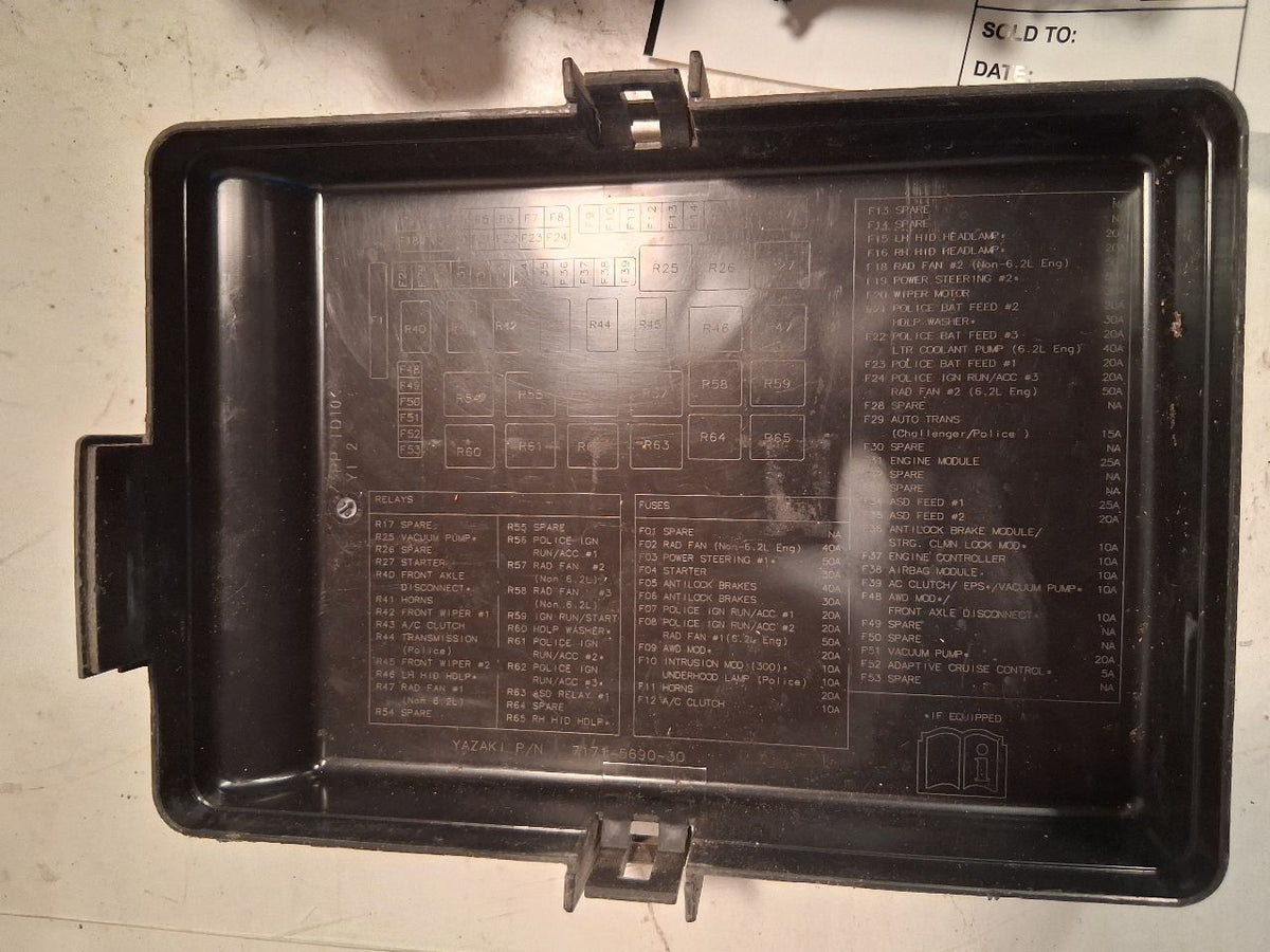 Engine Fuse Box from a 2019 Dodge Charger, photo 8
