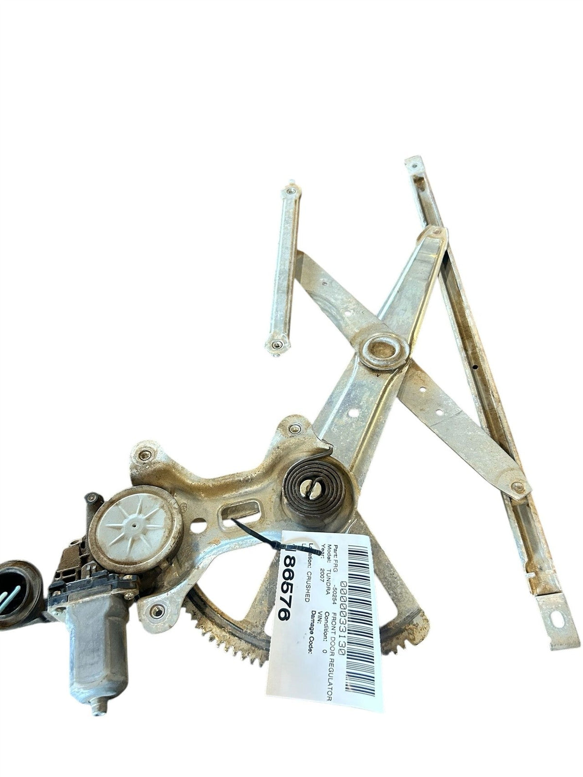 Window Regulator from a 2007 Toyota, front, left side, photo 1
