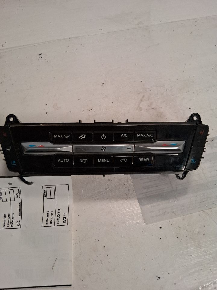Climate Control Panel from a 2021 Ford Explorer, front, photo 2