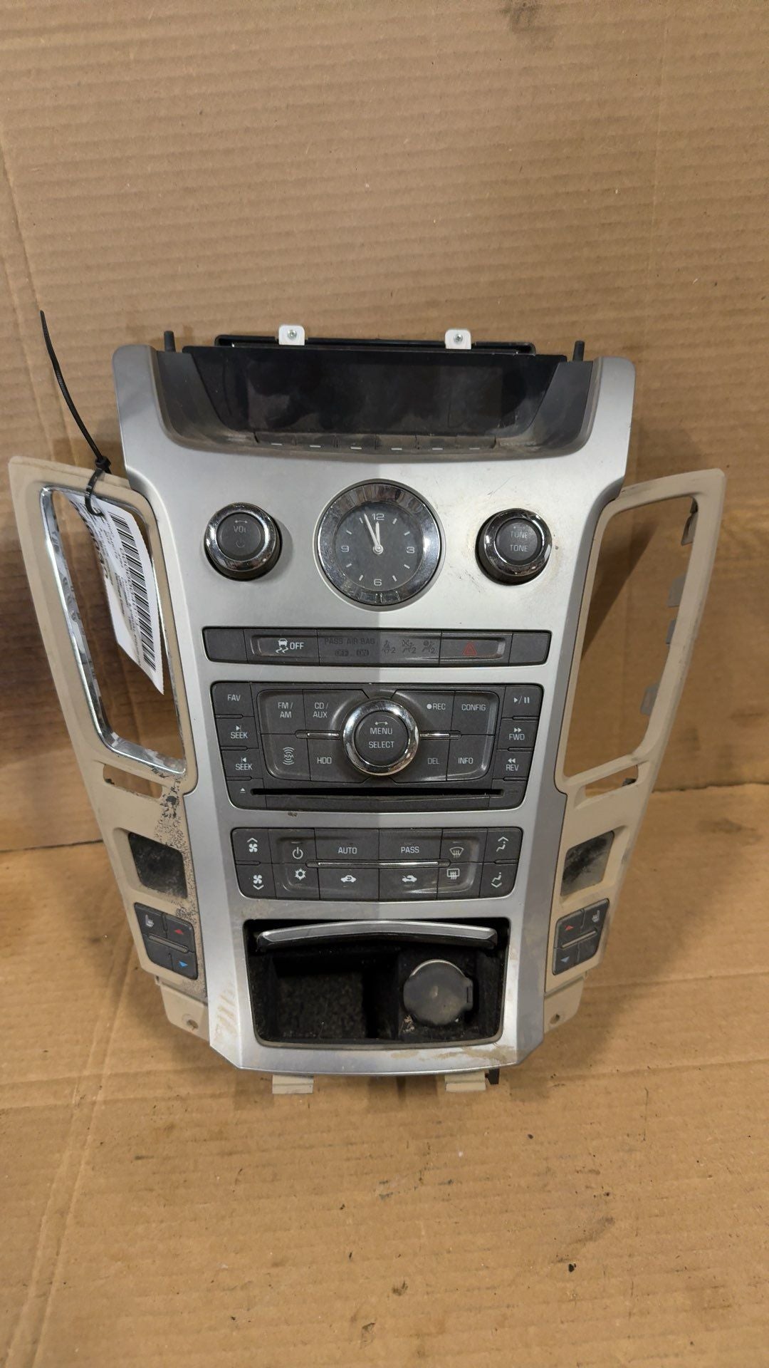 Radio Control Panel from a 2012 Cadillac CTS, photo 1