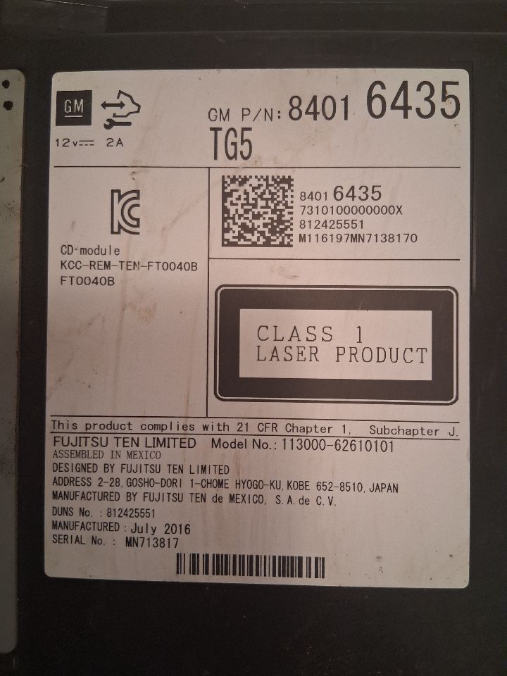 Radio Receiver from a 2017 Chevrolet Silverado 1500, photo 4
