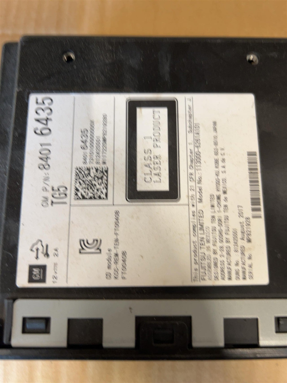 CD Player from a 2018 Chevrolet Silverado 1500, photo 2