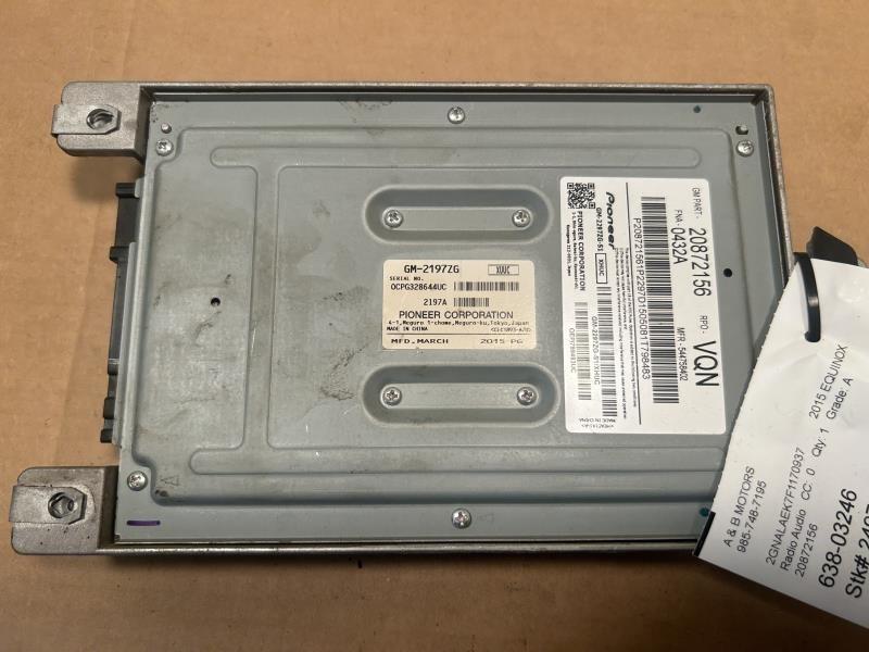 Radio Amplifier from a 2015 Chevrolet Equinox, photo 1