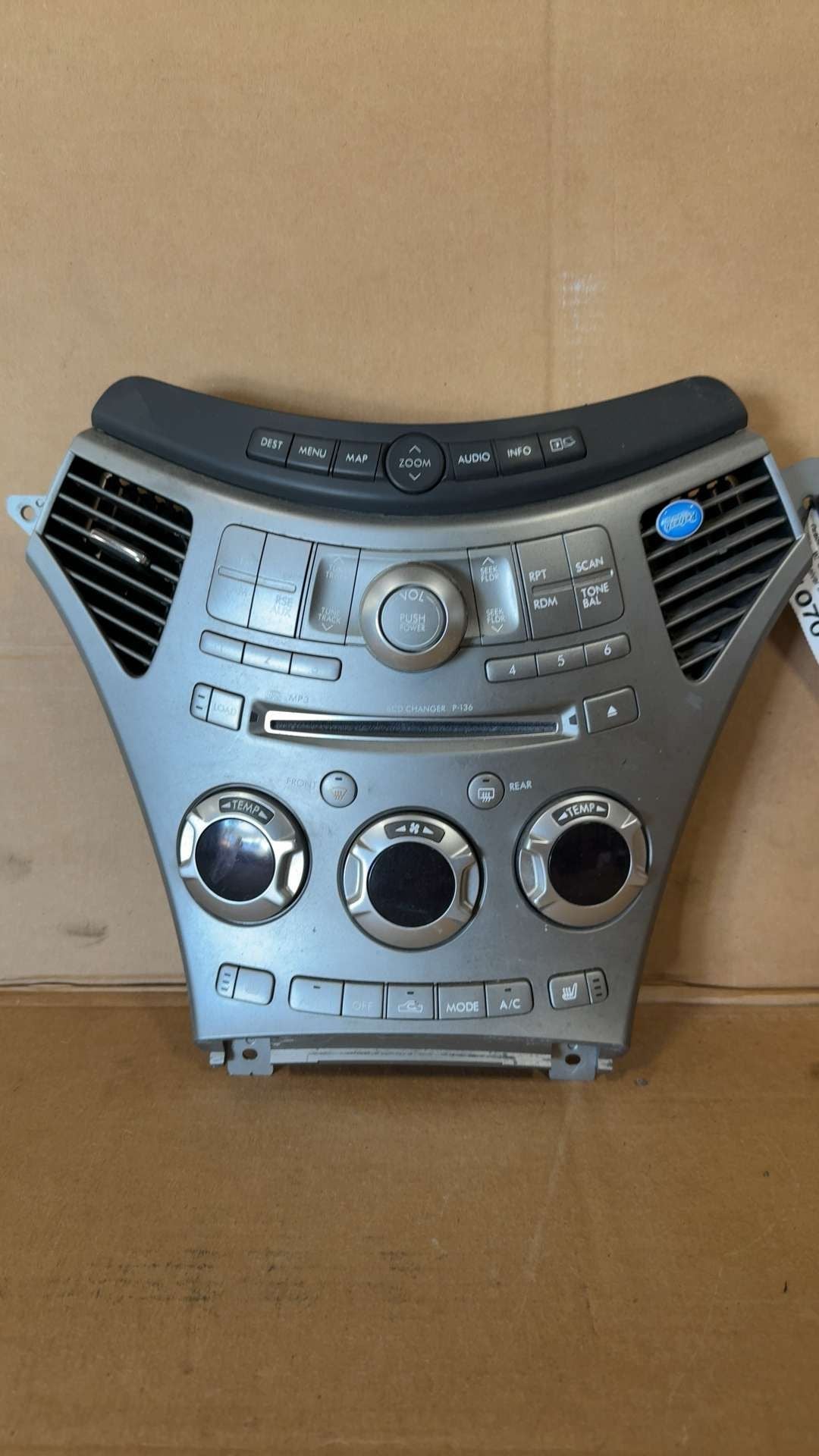 Radio Face Plate from a 2006 Subaru Tribeca, front, photo 1