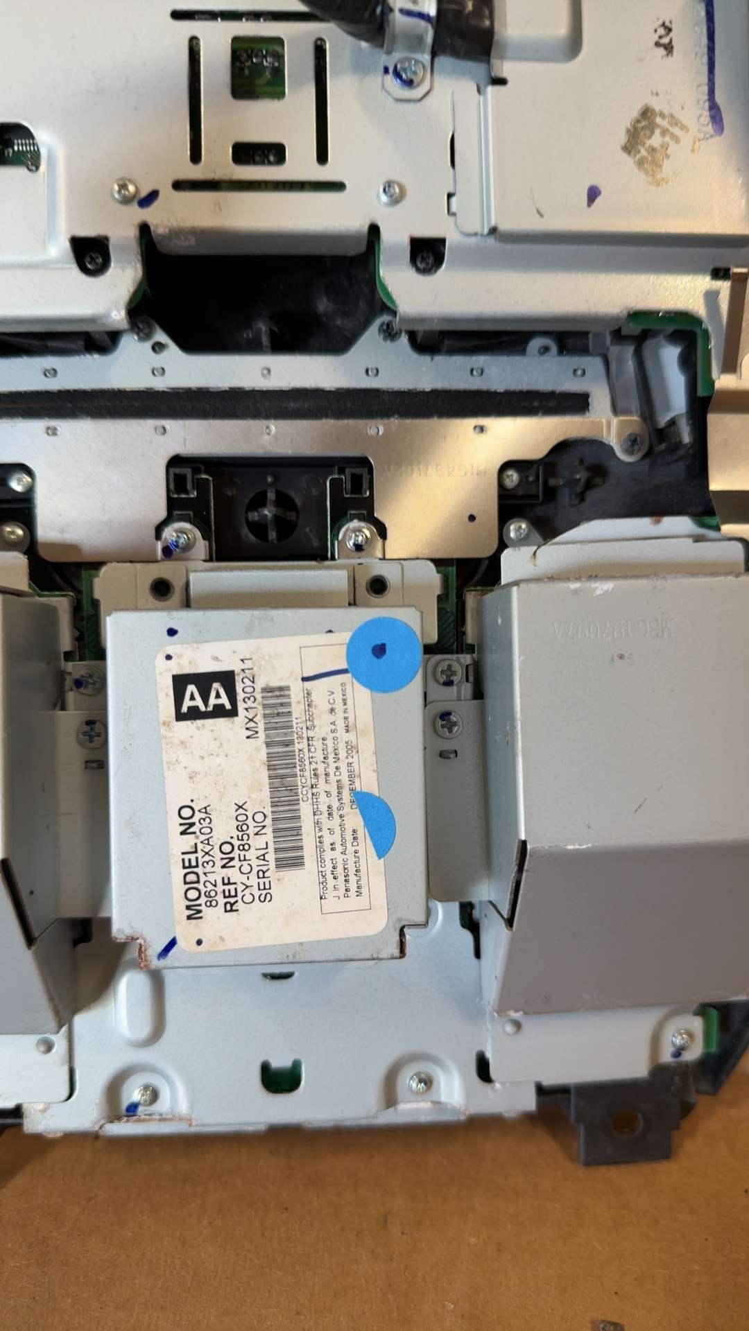 Radio Face Plate from a 2006 Subaru Tribeca, front, photo 5