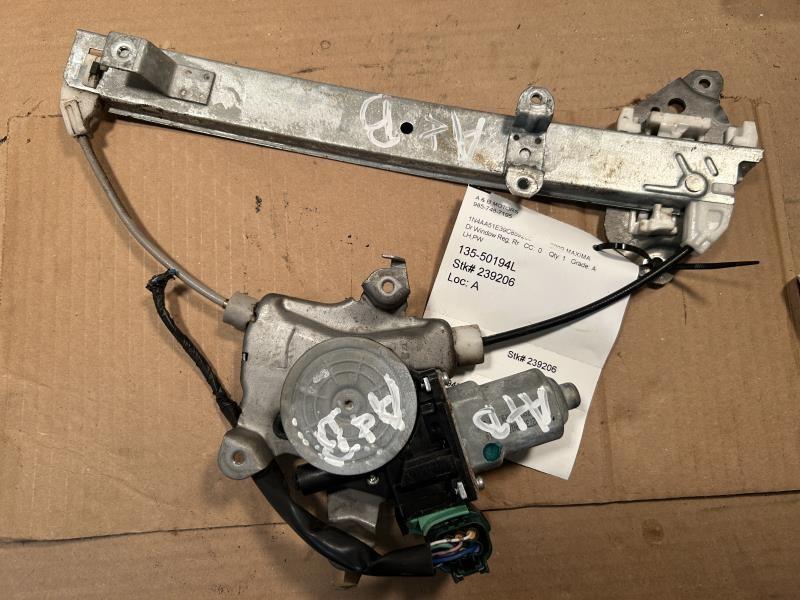 Window Regulator from a 2009 Nissan Maxima, rear, left side, photo 2