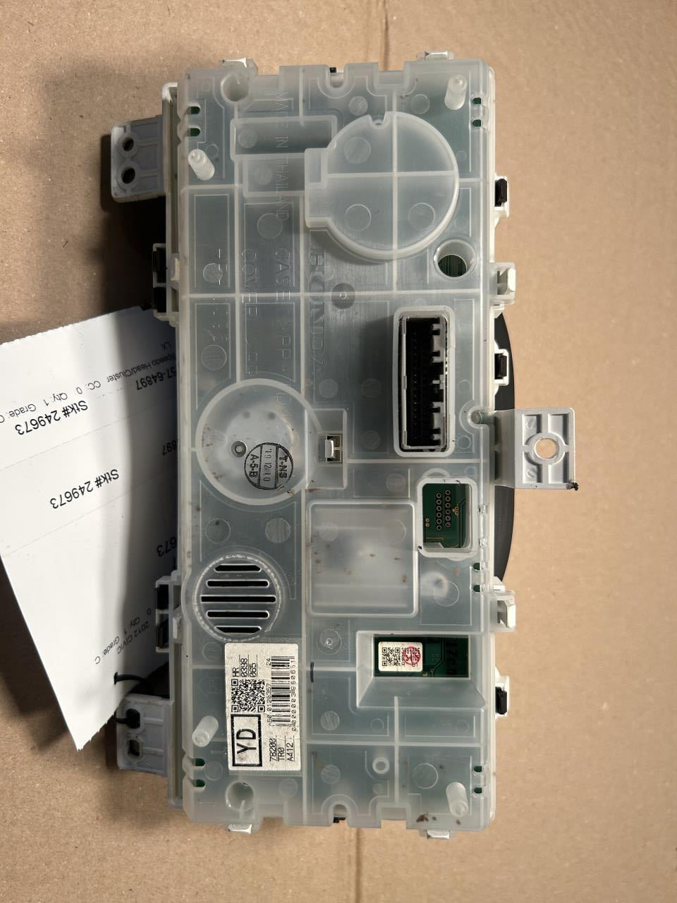 Instrument Cluster (Tachometer) from a 2012 Honda Civic, lower, photo 3
