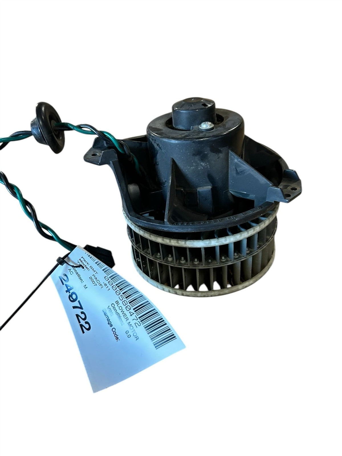 Blower Motor from a 2007 Chrysler, front, photo 3