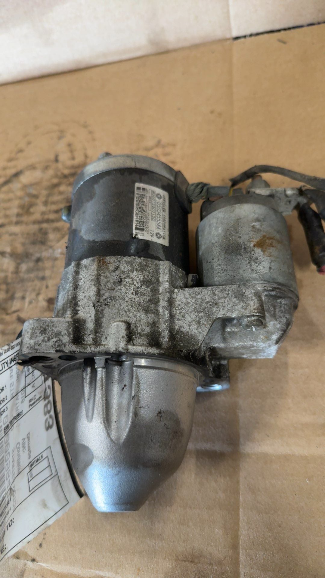 Starter Motor from a 2016 Jeep Patriot, photo 1