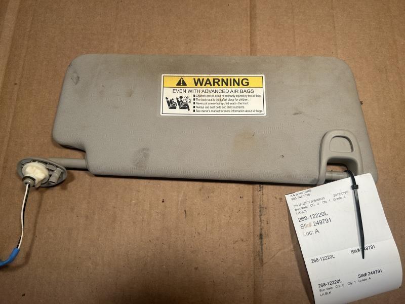 Sun Visor from a 2018 Honda Civic, left side, photo 2
