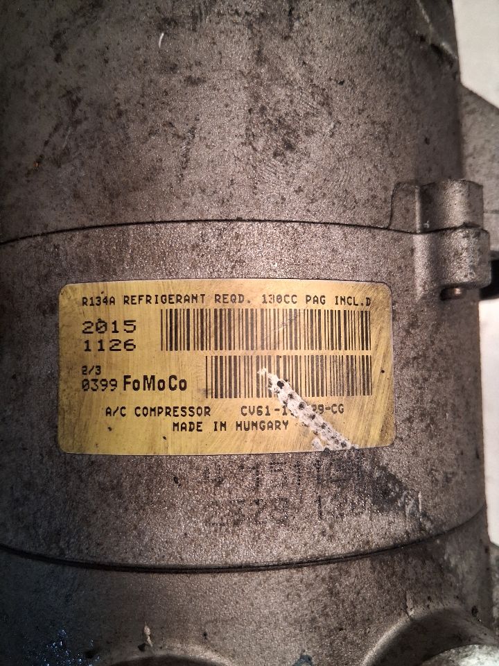 AC Compressor from a 2016 Ford Escape, photo 2