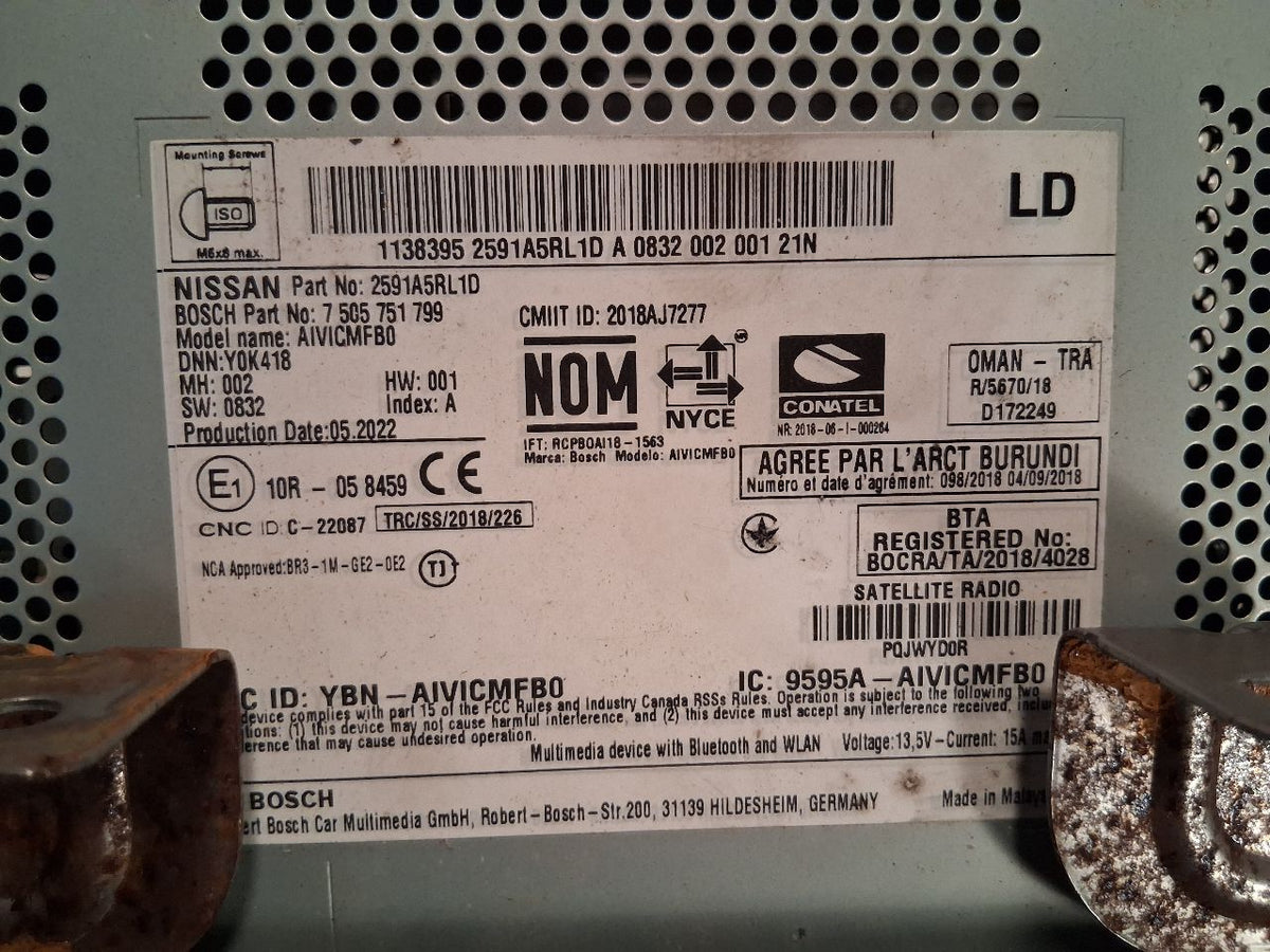 Radio Receiver from a 2022 Nissan Versa, photo 4