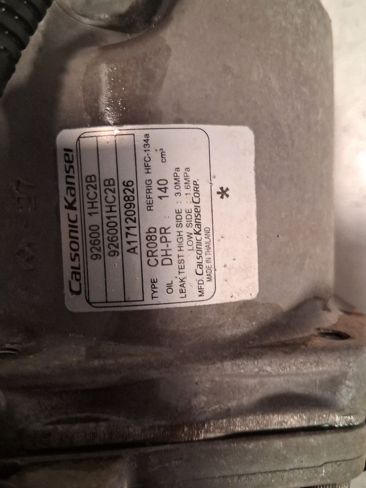 AC Compressor from a 2018 Nissan Versa, photo 2