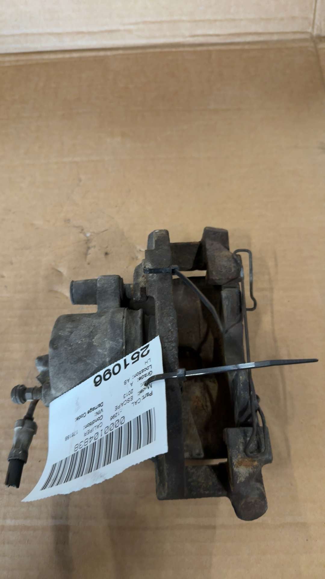 Brake Caliper from a 2013 Ford Escape, front, left side, photo 2
