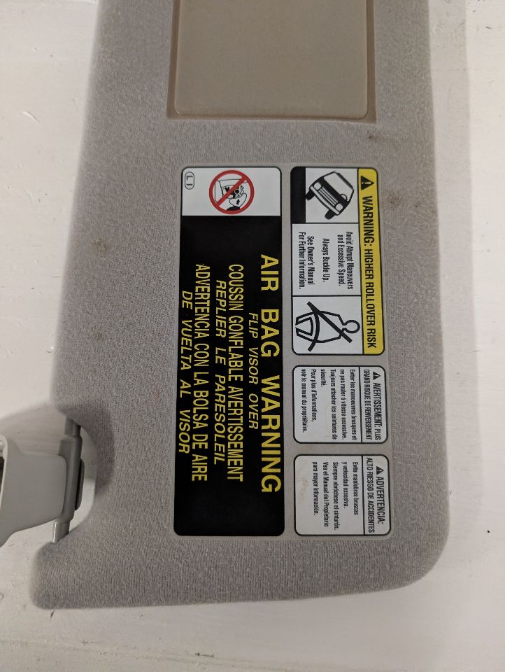 Sun Visor from a 2010 Toyota Tundra, left side, photo 4