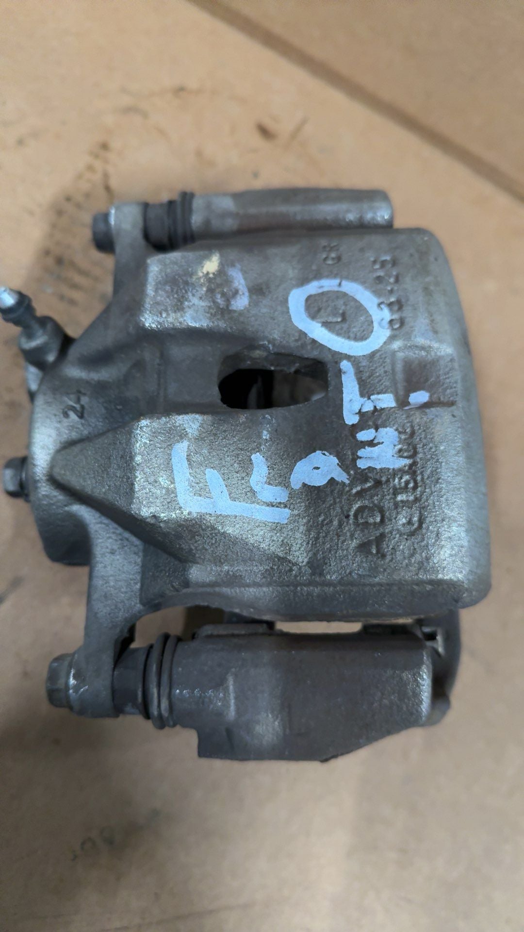 Brake Caliper from a 2015 Toyota RAV4, front, left side, photo 2
