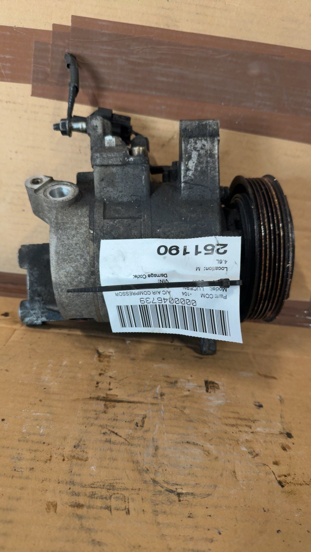 AC Compressor from a 2007 Buick Lucerne, photo 1