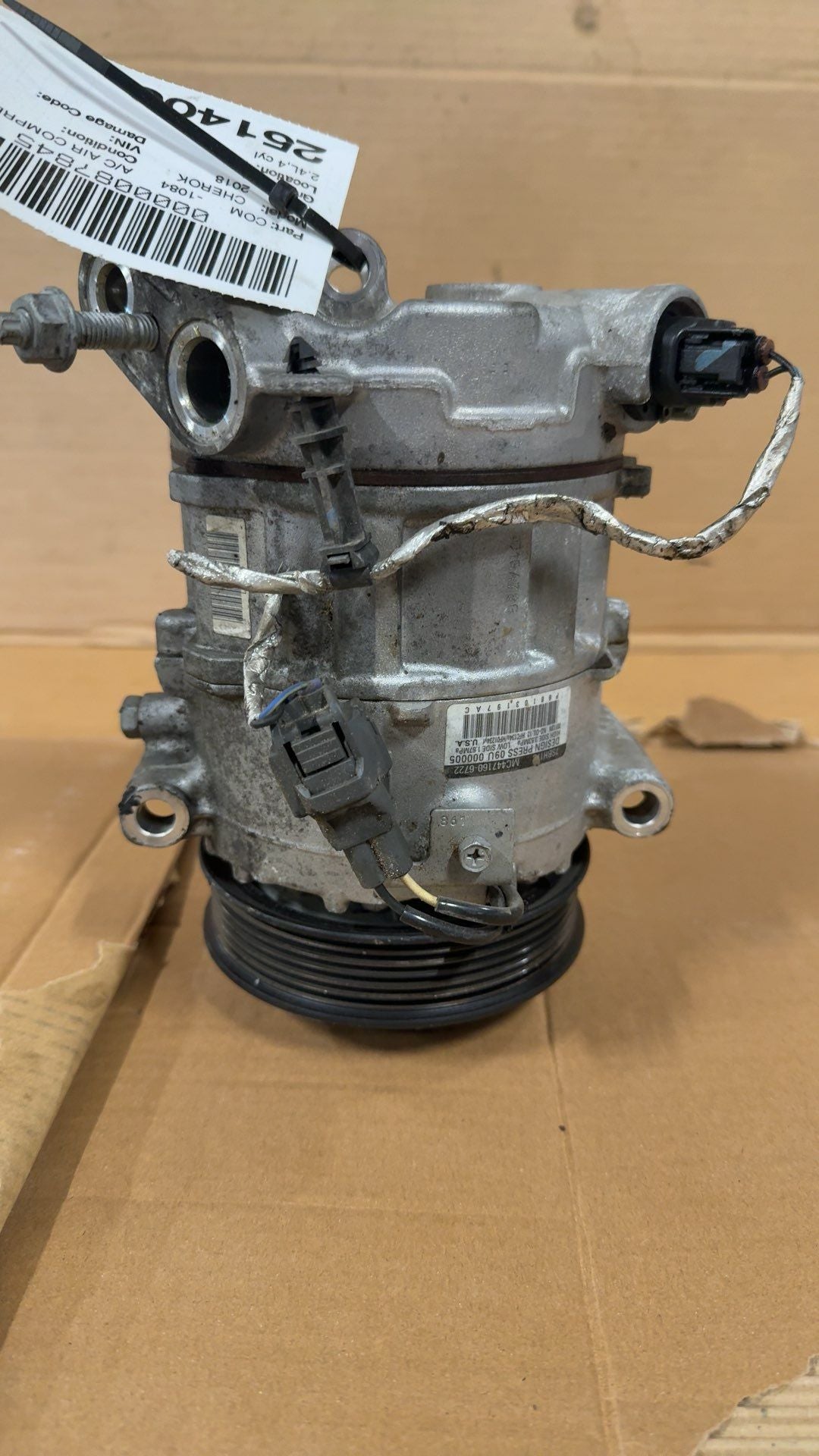 AC Compressor from a 2018 Jeep Cherokee, photo 1