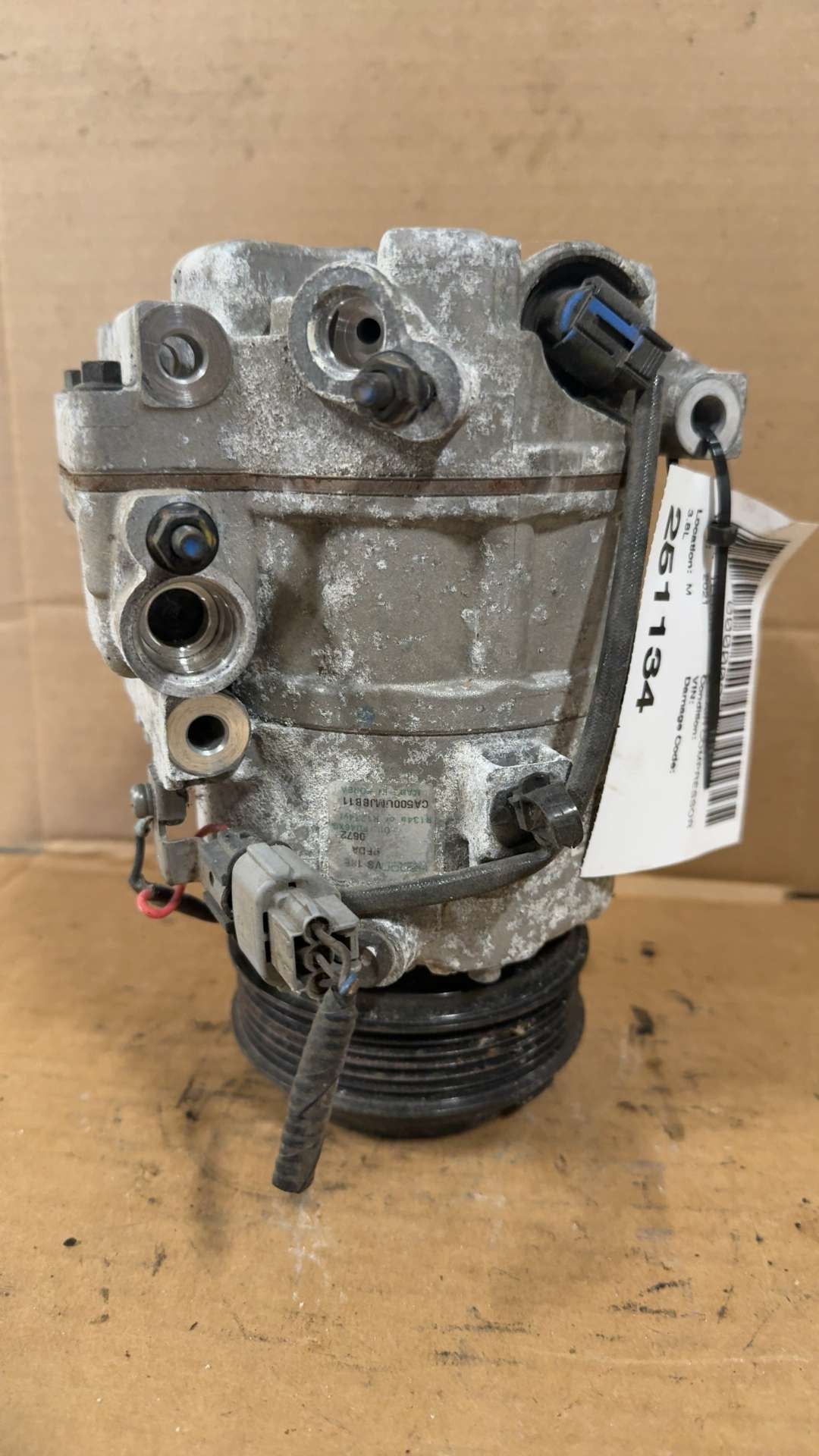 AC Compressor from a 2021 Kia Telluride, photo 1