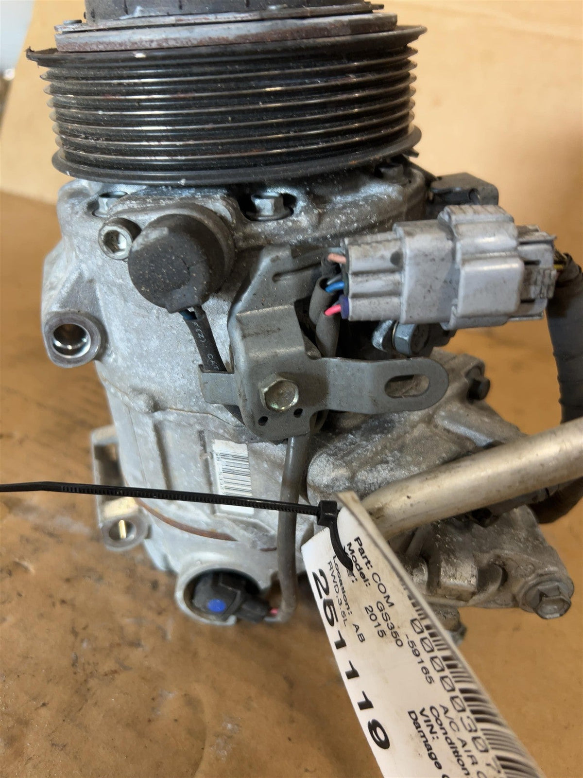 AC Compressor from a 2015 Lexus GS350, photo 4