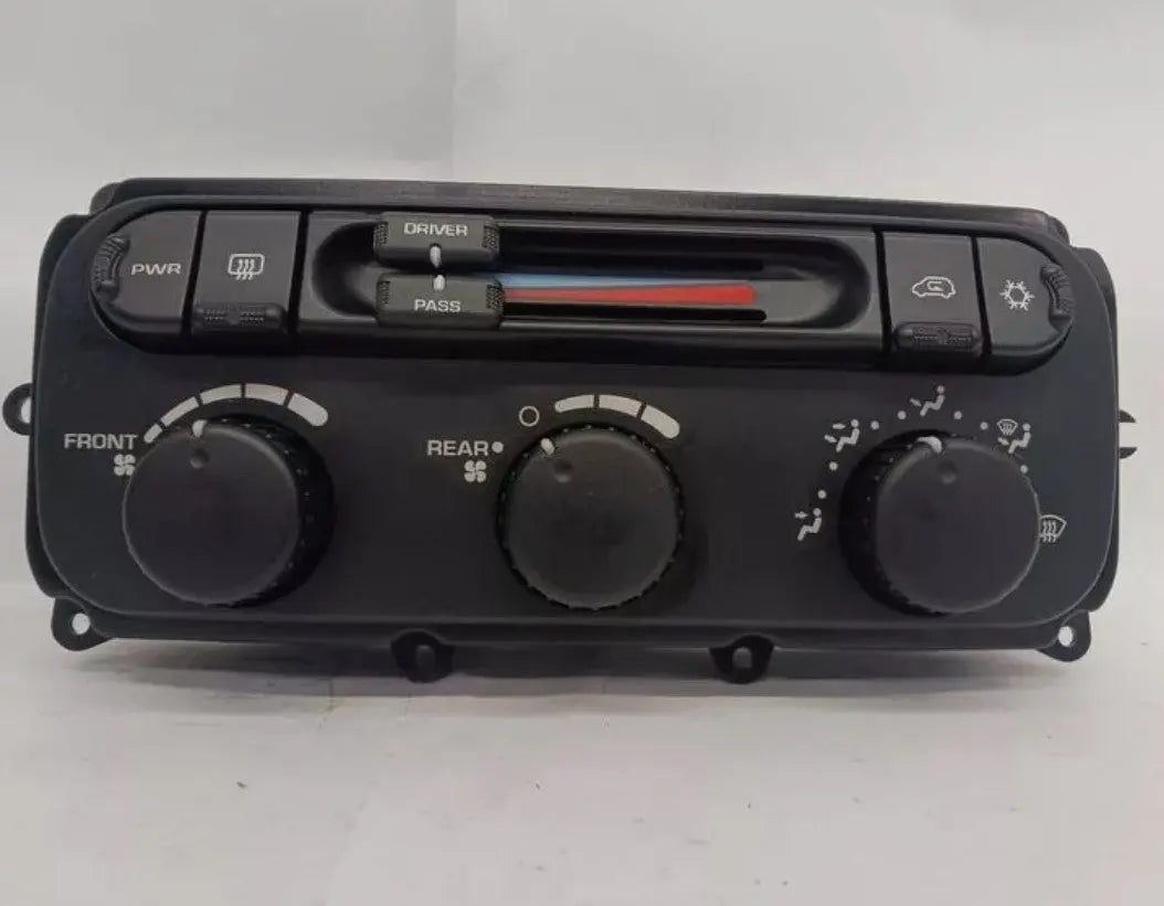 2001-02 Dodge Caravan AC Heater Temp Manual 3 Zone Control w/ Rear WARRANTY - Used OEM Auto Part