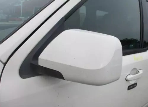 2010-2012 Ford Escape Left Driver Side View Door Mirror Heated White - Used OEM Auto Part