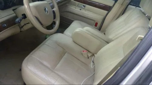 2009-2011 Lincoln Towncar Grand Marquis Left Driver Seat Belt Retractor TAN - Used OEM Auto Part