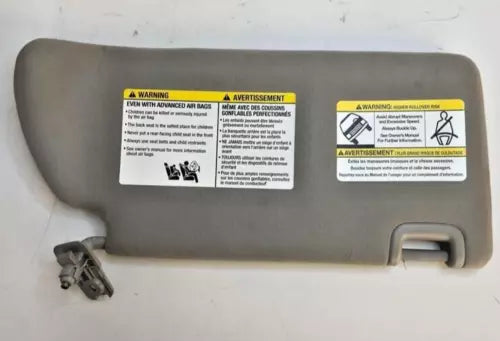 2013-2019 Nissan Frontier Sun Visor w/o Illumination Gray Driver Left Side - Used OEM Auto Part