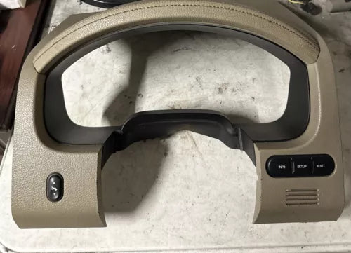 2004-2008 F-150 Instrument Cluster Trim Surround Dash Bezel Tan Leather OEM - Used