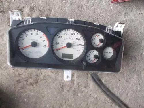 Speedometer Cluster 4 Cylinder MPH White Face Fits 2002-2004 Mitsubishi LANCER - Used OEM Auto Part