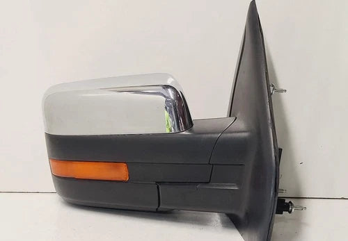 2011-2014 Ford F150 Right Passenger Side View Mirror Power Folding Chrome - Used OEM Auto Part
