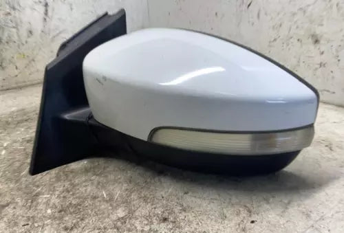 2012-2014 Ford Focus Left Driver Side View Door Mirror w/Turn Signals White - Used OEM Auto Part