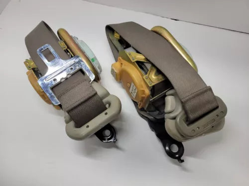 2004-2009 Dodge Durango Front Left Right Set Seat Belt Retractor Assembly Gray - Used OEM Auto Part