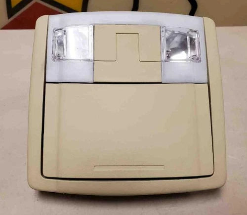 2013-2019 Ford Taurus Explorer Sedan Overhead Roof Mounted Console Tan - Used OEM Auto Part