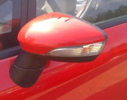 2011-2019 Ford Fiesta Left Driver Side Door Mirror Assembly Red Heated - Used OEM Auto Part