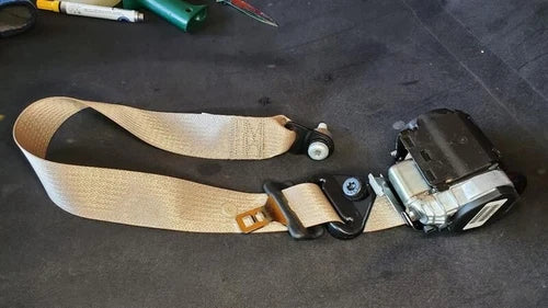 2008 Ford Escape Mercury Mariner Left Driver Seat Belt Retractor Assembly TAN - Used OEM Auto Part