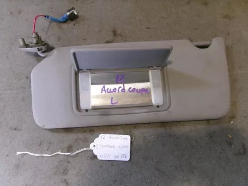 2012-2015 Honda Crosstour LH Driver Sun Visor Gray w/ Illumination OEM - Used