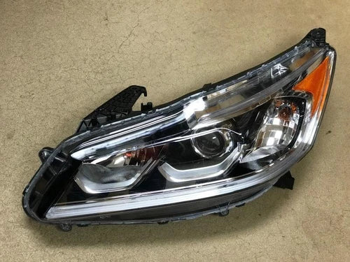 16 17 Honda Accord Sdn Halogen W/O Hybrid; W/O LED accent LH Head Light Assembly - Used OEM Auto Part