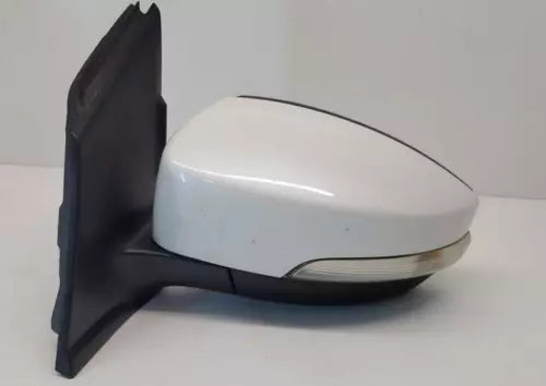 2013-2016 Ford Escape Left Driver Side View Door Mirror Heated White - Used OEM Auto Part